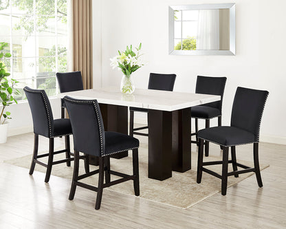 Finley 7-Piece Counter Height Dining Set Black