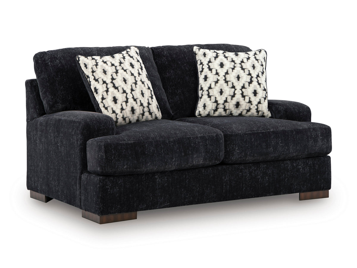 AS80404 Whitmore Loveseat Black Pearl
