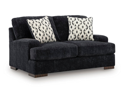 AS80404 Whitmore Loveseat Black Pearl
