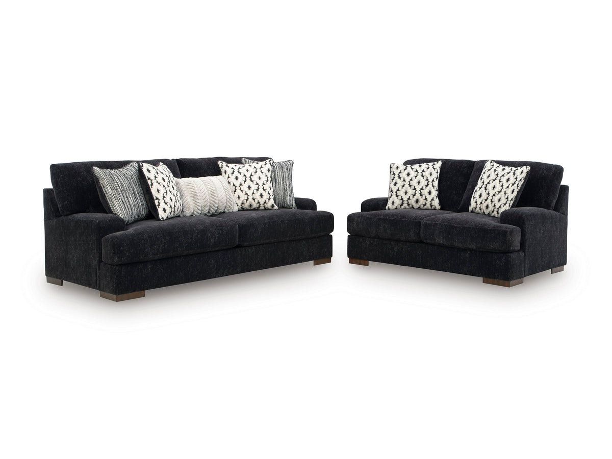 AS80404 Whitmore Loveseat Black Pearl
