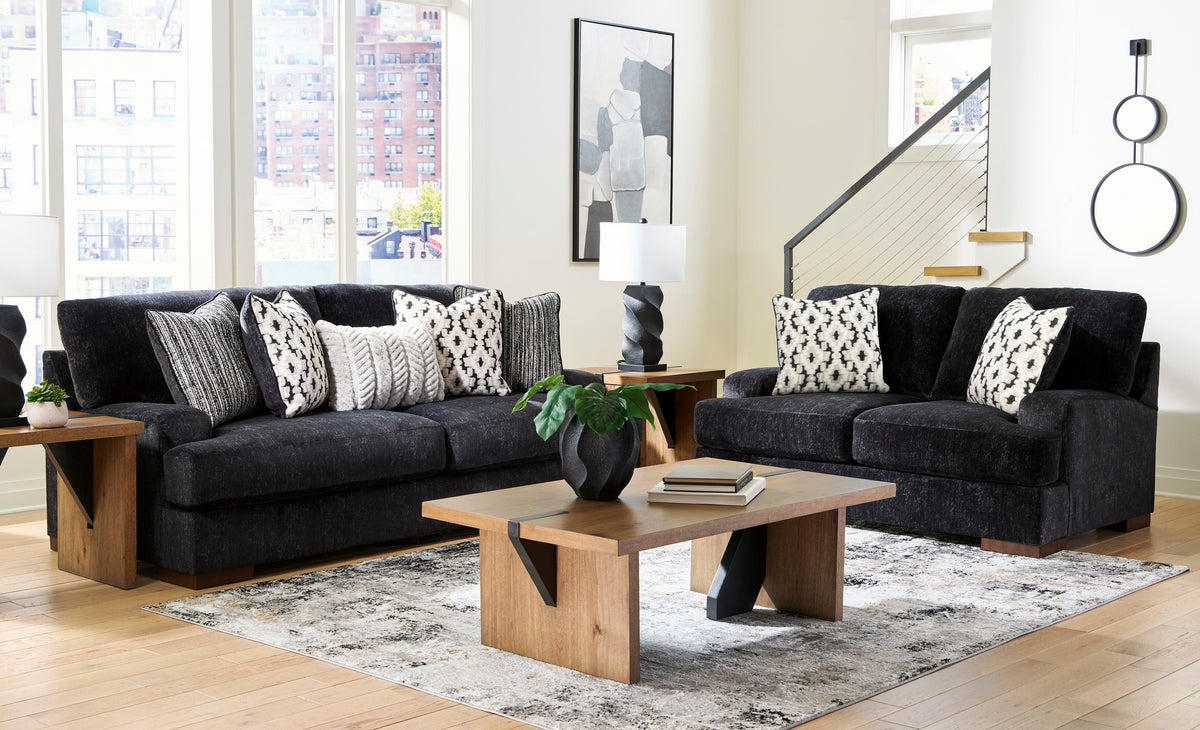 AS80404 Whitmore Loveseat Black Pearl
