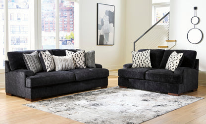 AS80404 Whitmore Loveseat Black Pearl
