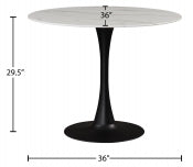 Holly 91.4cm Faux Marble Dining Table White