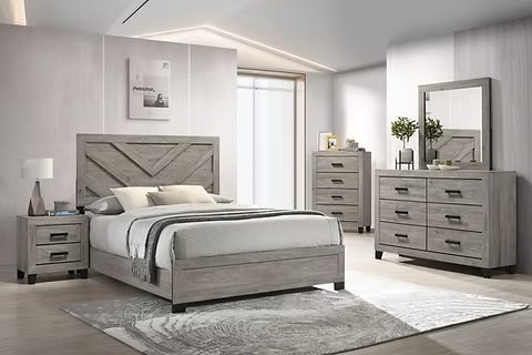 Avery Bedroom Set - 4-Piece (Bed, Dresser, Mirror, Nightstand)