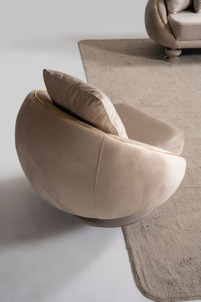 New Era Innovations Elysium 3-Piece Living Room Set Warm Neutral