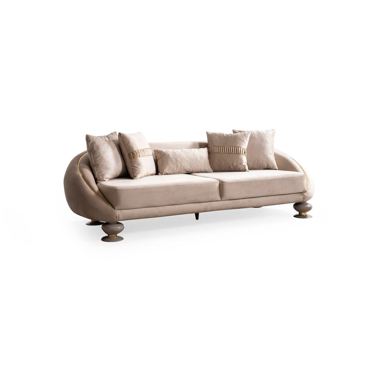 New Era Innovations Elysium 3-Piece Living Room Set Warm Neutral