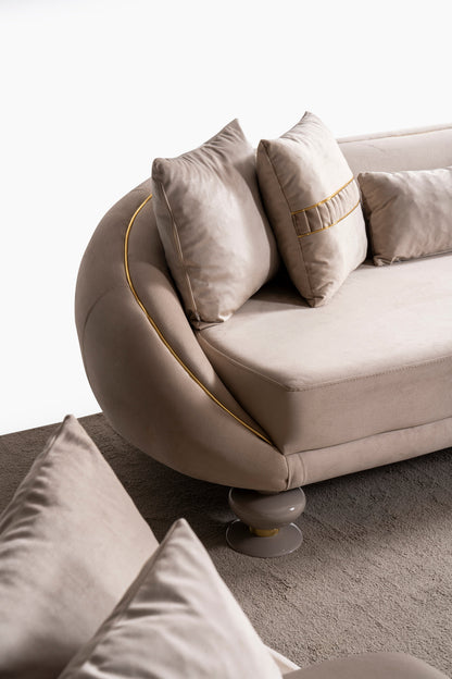 New Era Innovations Elysium 3-Piece Living Room Set Warm Neutral