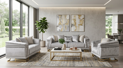 S1010 Amalfi Living Room Set Grey