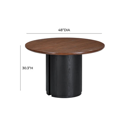 Marlow Wood Round Dining Table (Black)