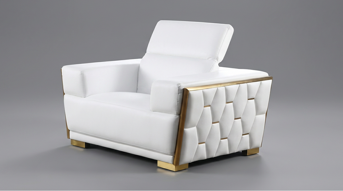 Hexor MI-1245 3-Piece Living Room Set White