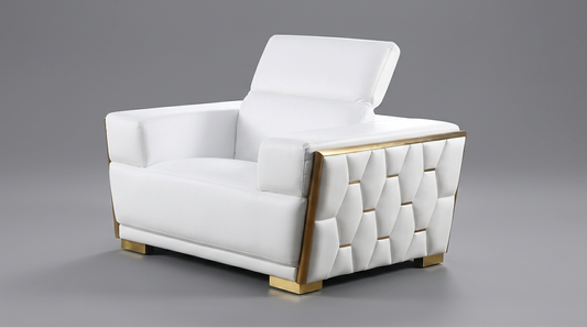 Hexor MI-1245 3-Piece Living Room Set White