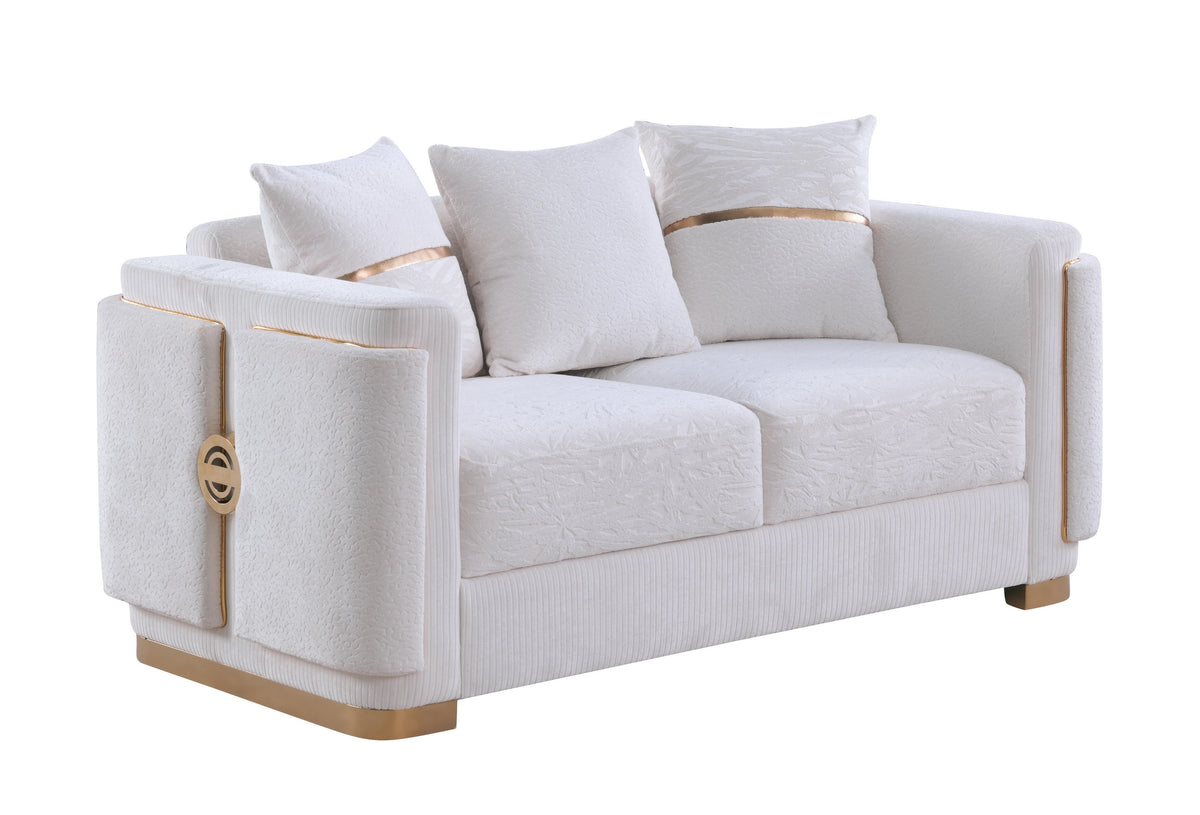 Capri S1001 Living Room Set White