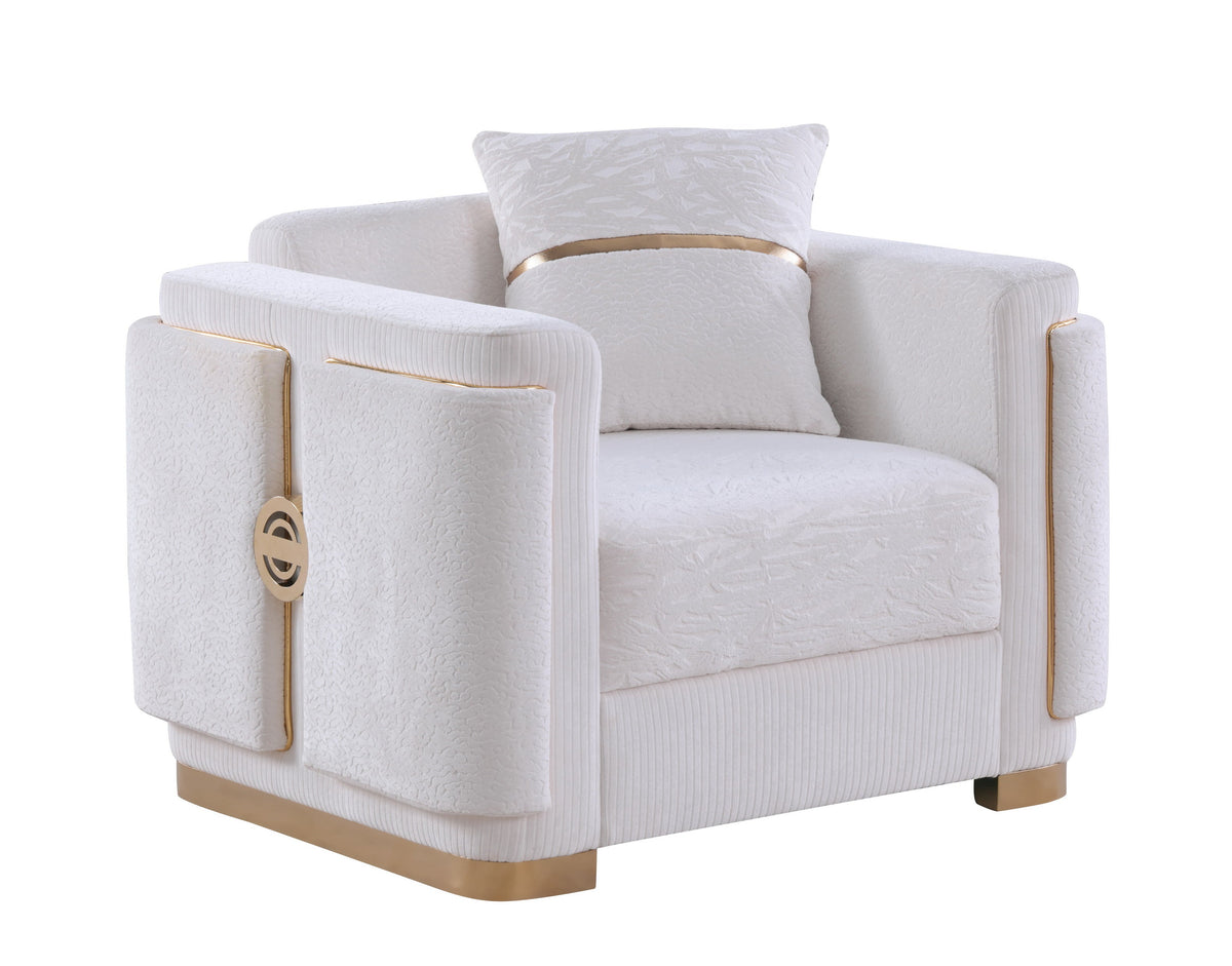 Capri S1001 Living Room Set White