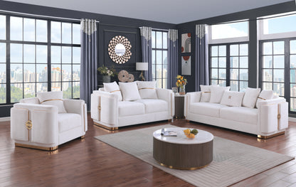 Capri S1001 Living Room Set White