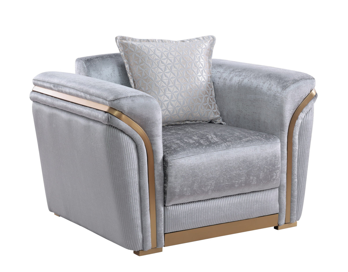 S1005 Torino Living Room Set Grey