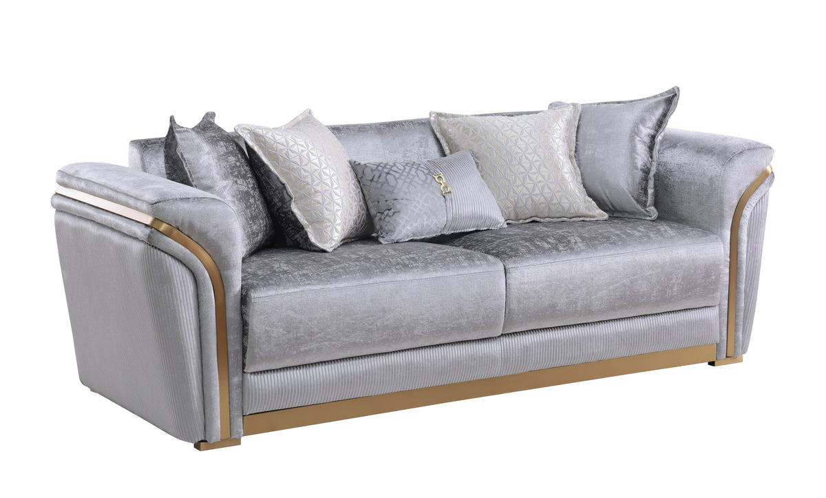 S1005 Torino Living Room Set Grey