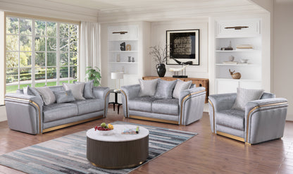 S1005 Torino Living Room Set Grey