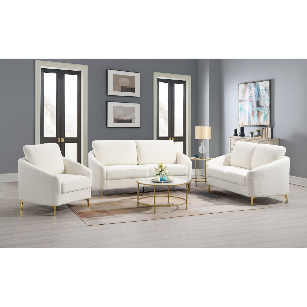 S160 Lila Living Room Furniture White
