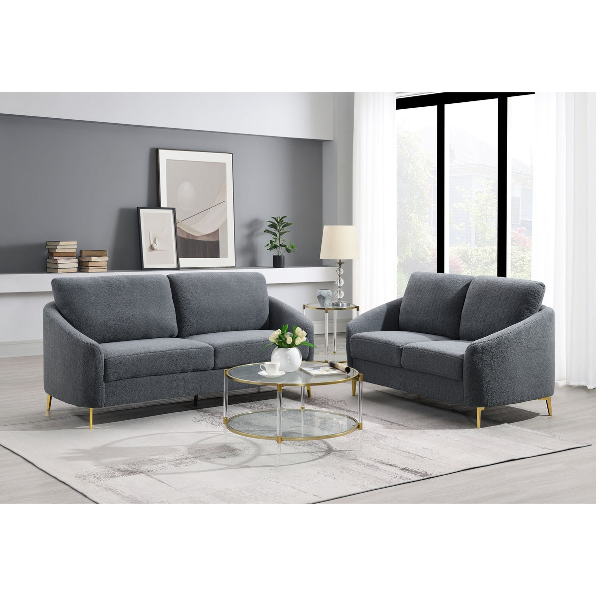 S160 3-Piece Living Room Set Grey