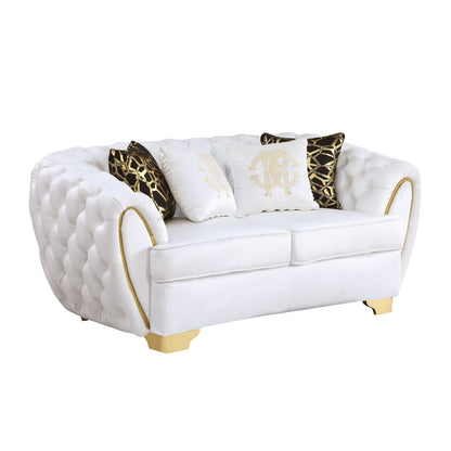Mila S2004 2-Piece Living Room Set White