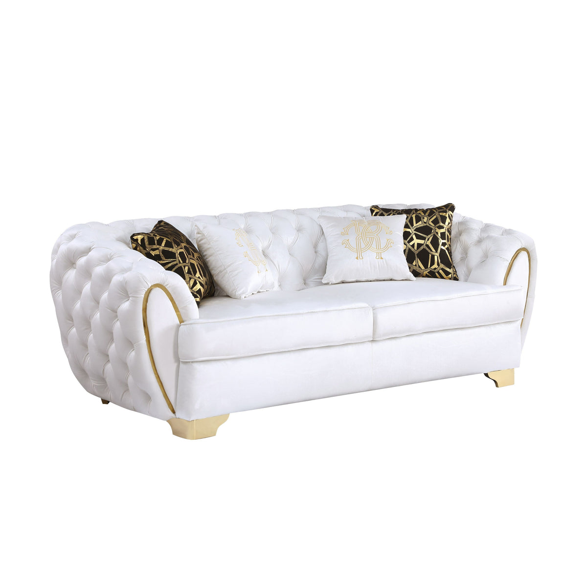 Mila S2004 2-Piece Living Room Set White