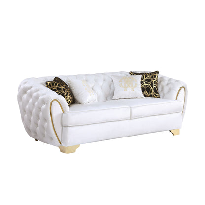 Mila S2004 2-Piece Living Room Set White