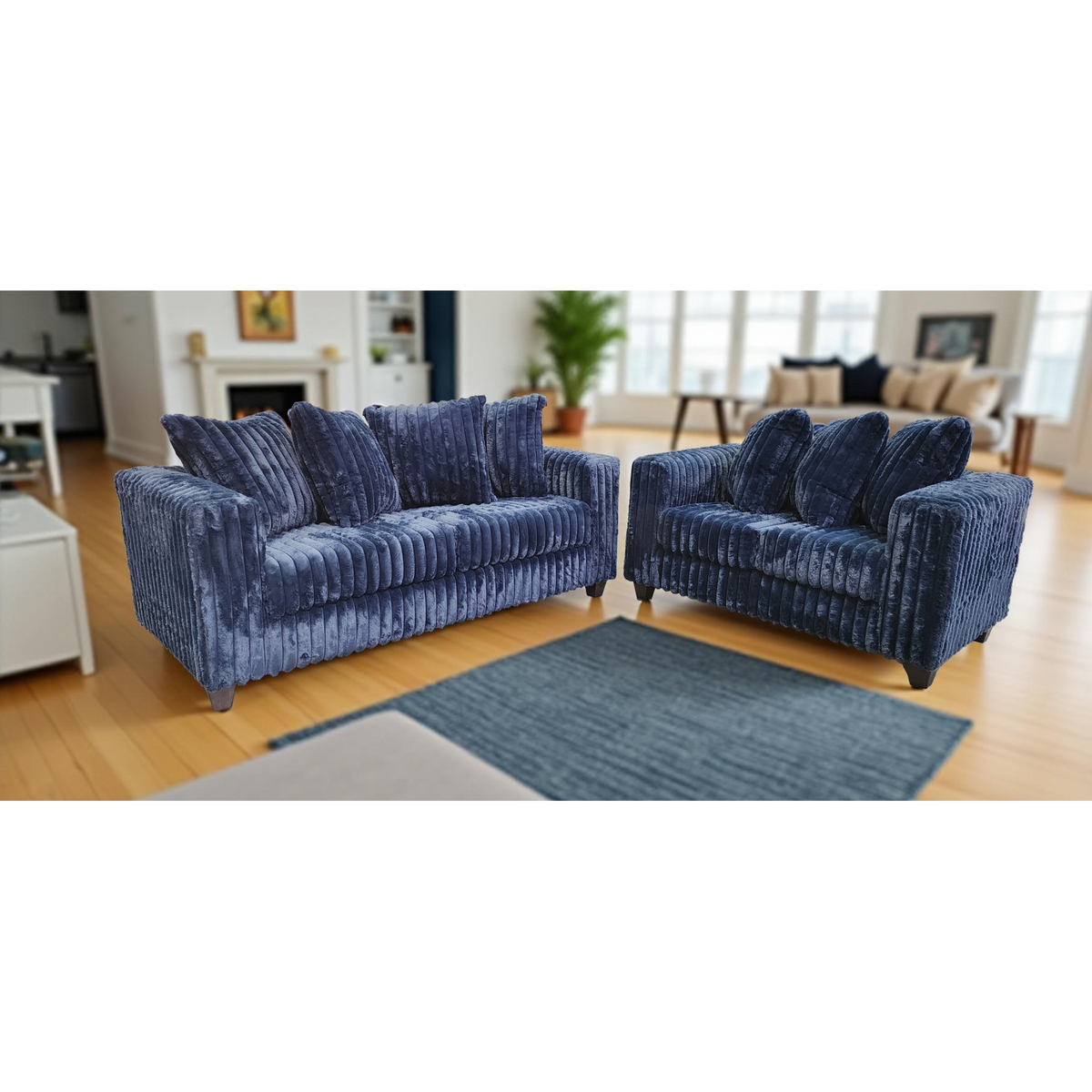 Gia S300 Living Room Set Blue