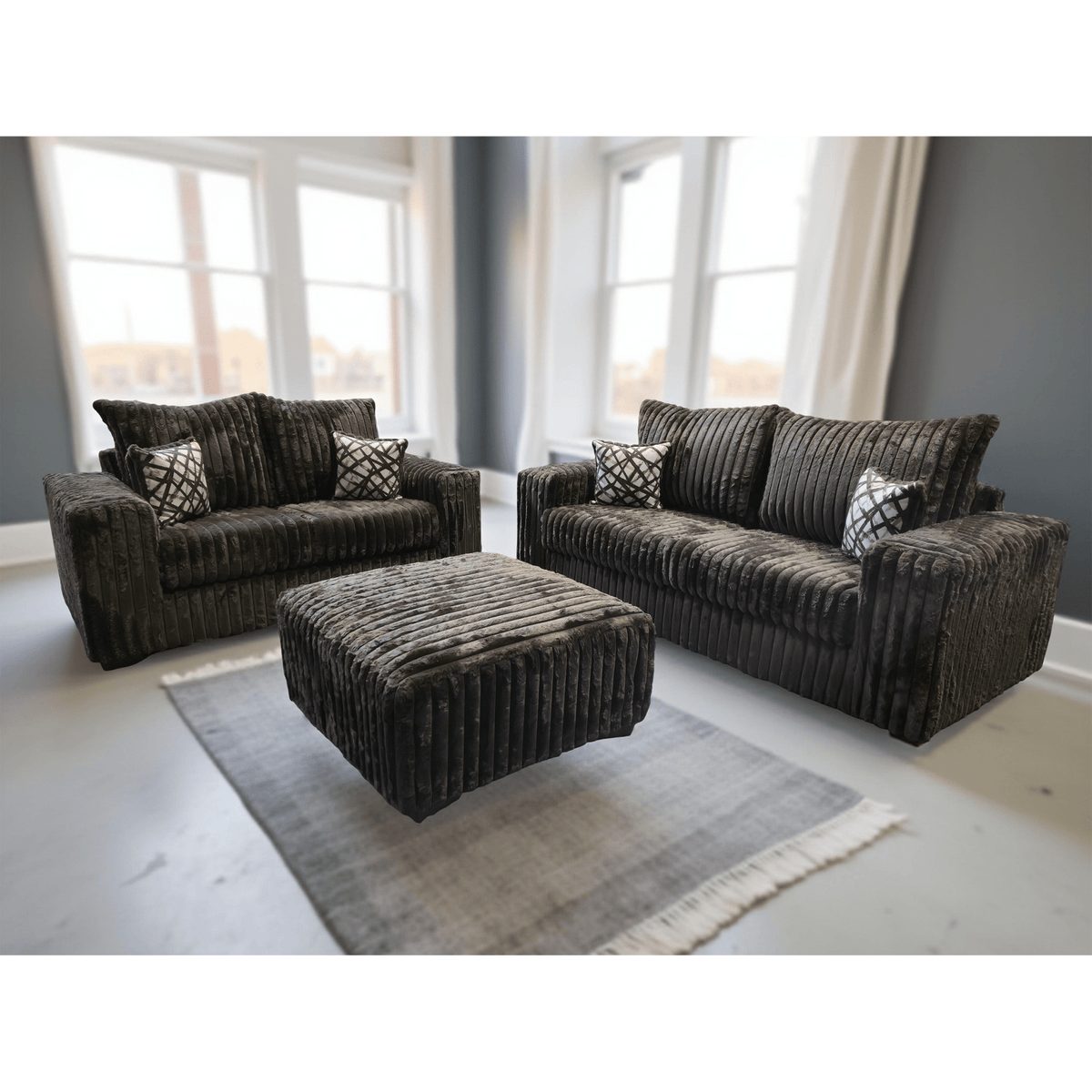 S320 Texan Oversize Living Room Set Brown