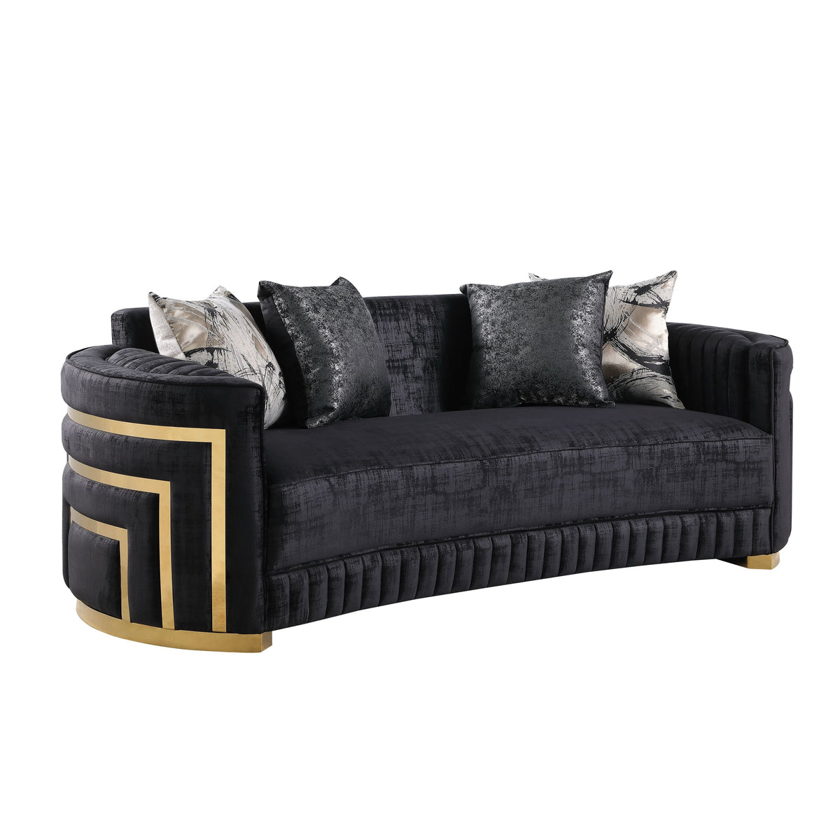 S3300 Minerva 3-Piece Living Room Set Black