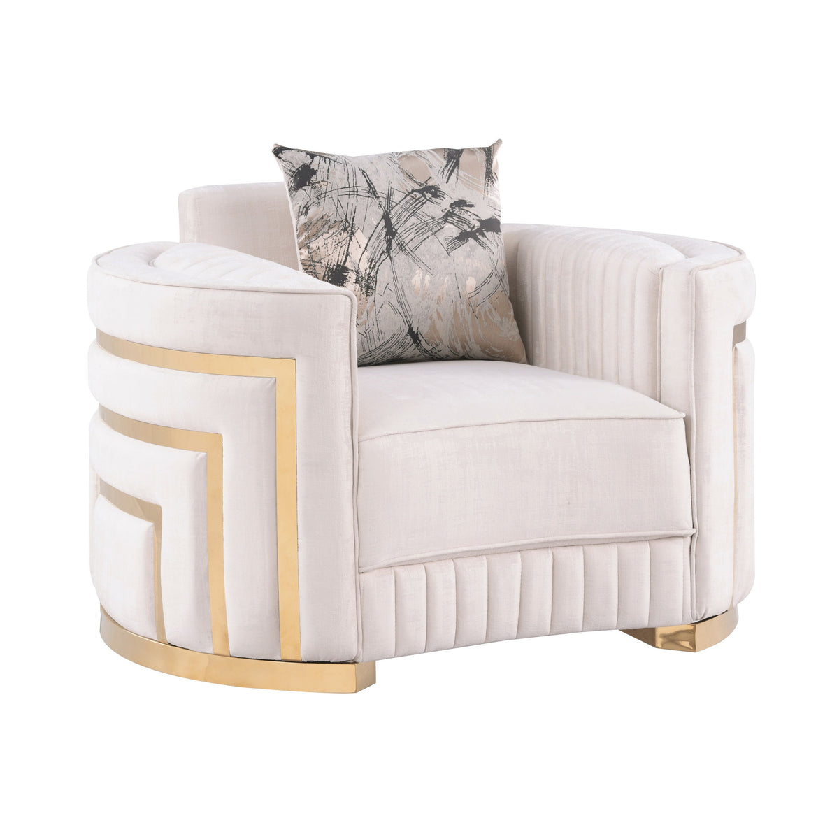 S3300 Minerva 3-Piece Living Room Set Cream