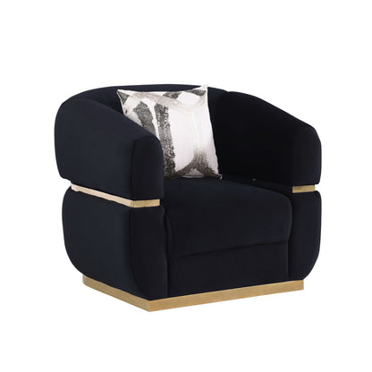 Carmela S3500 Living Room Set Black