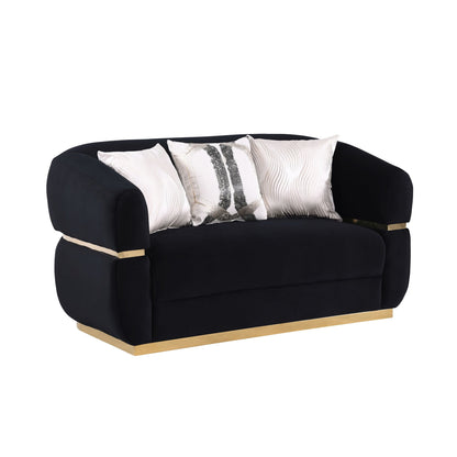 Carmela S3500 Living Room Set Black