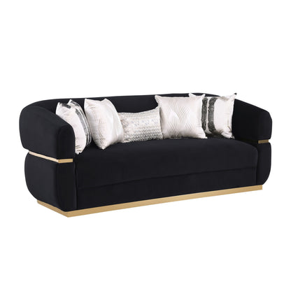 Carmela S3500 Living Room Set Black