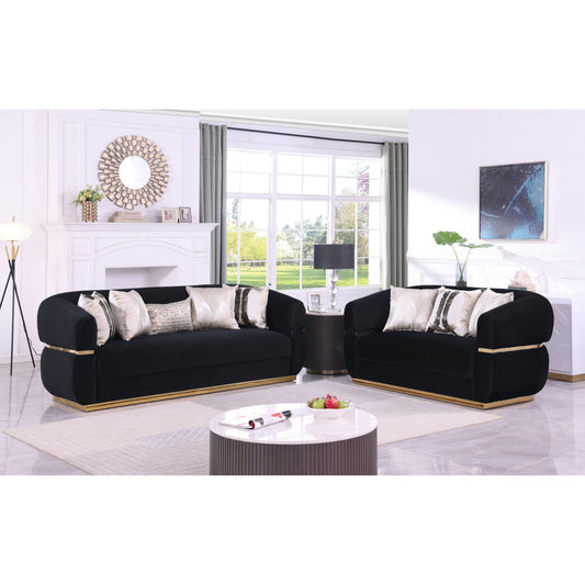 Carmela S3500 Living Room Set Black