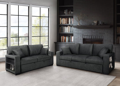 S3690 Bexley Sofa and Loveseat Set Black