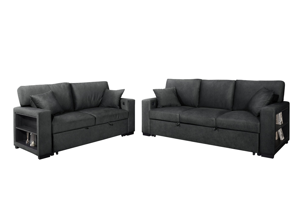 S3690 Bexley Sofa and Loveseat Set Black
