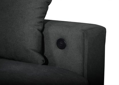 S3690 Bexley Sofa and Loveseat Set Black