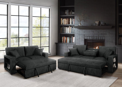 S3690 Bexley Sofa and Loveseat Set Black