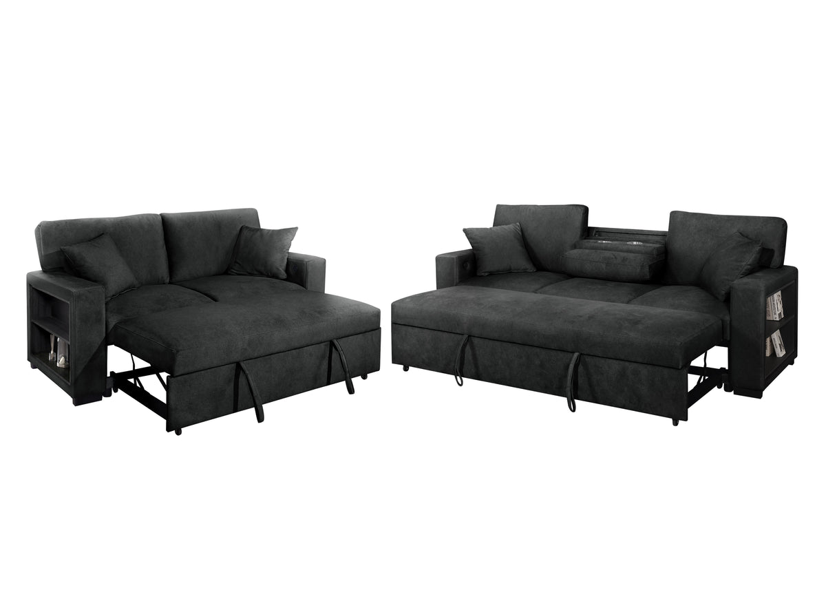 S3690 Bexley Sofa and Loveseat Set Black