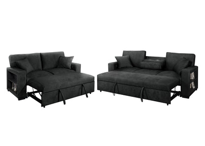 S3690 Bexley Sofa and Loveseat Set Black