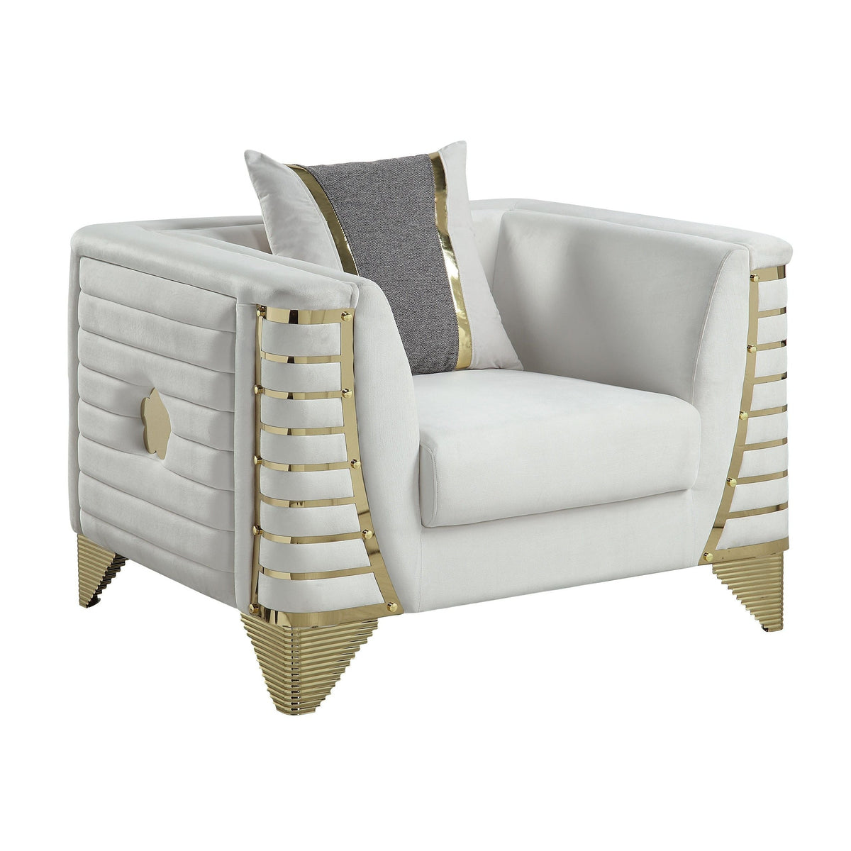S4010 Donovan Sofa Cream and Gold