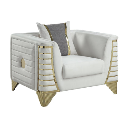 S4010 Donovan Sofa Cream and Gold