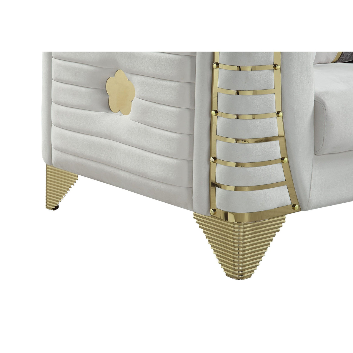 S4010 Donovan Sofa Cream and Gold