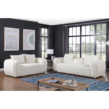 Eli S8809 3-Piece Living Room Set White