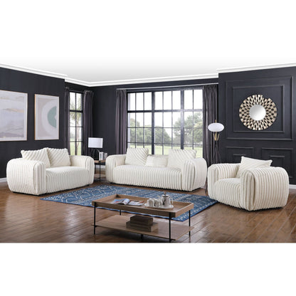 Eli S8809 3-Piece Living Room Set White
