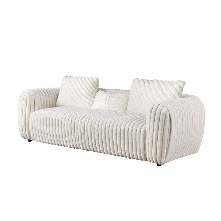 Eli S8809 3-Piece Living Room Set White