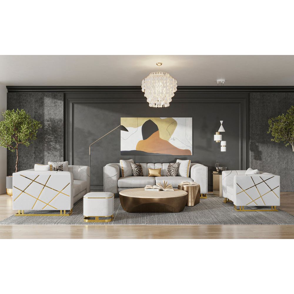 S901 Designer Sofa Set Off White