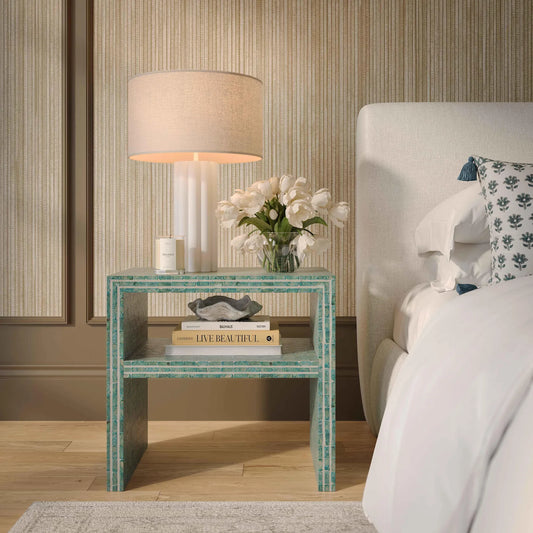 Derry Capiz Shell Nightstand