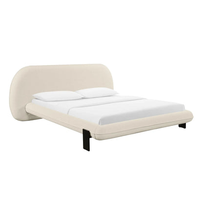 Ophelia Cream Faux Wool Bed