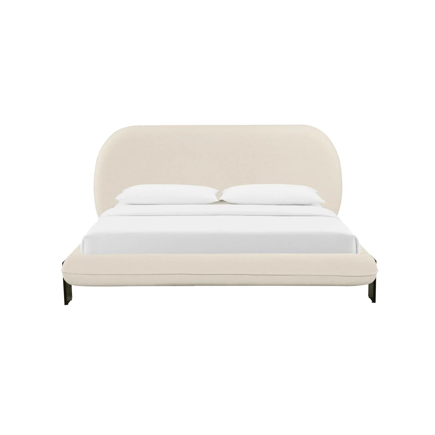 Ophelia Cream Faux Wool Bed